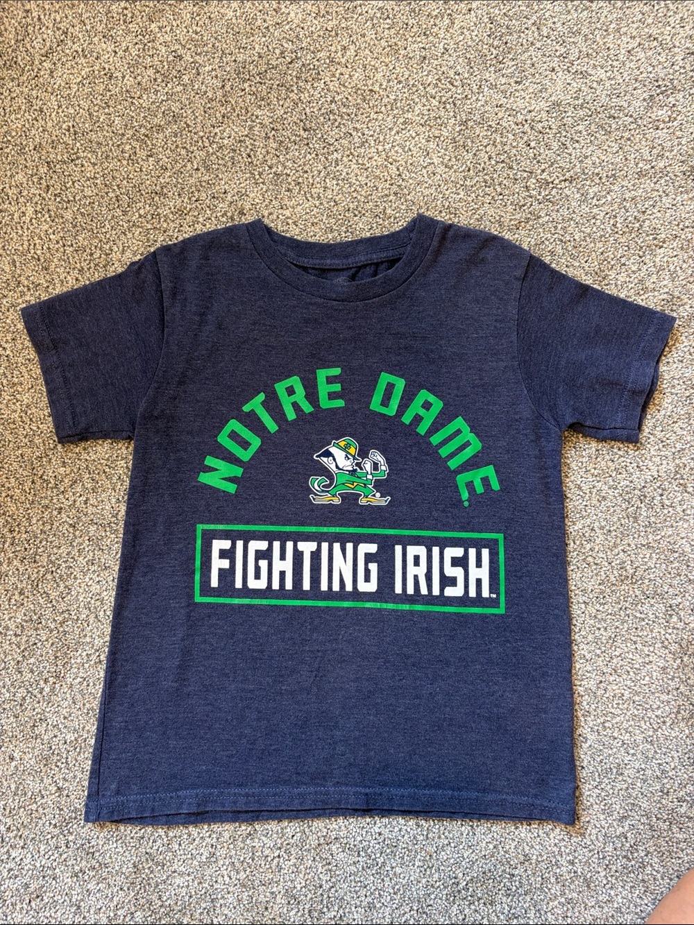 Notre Dame Fighting Irish Navy Kids T-Shirt